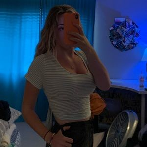 Cropped Back Tie Tight Top